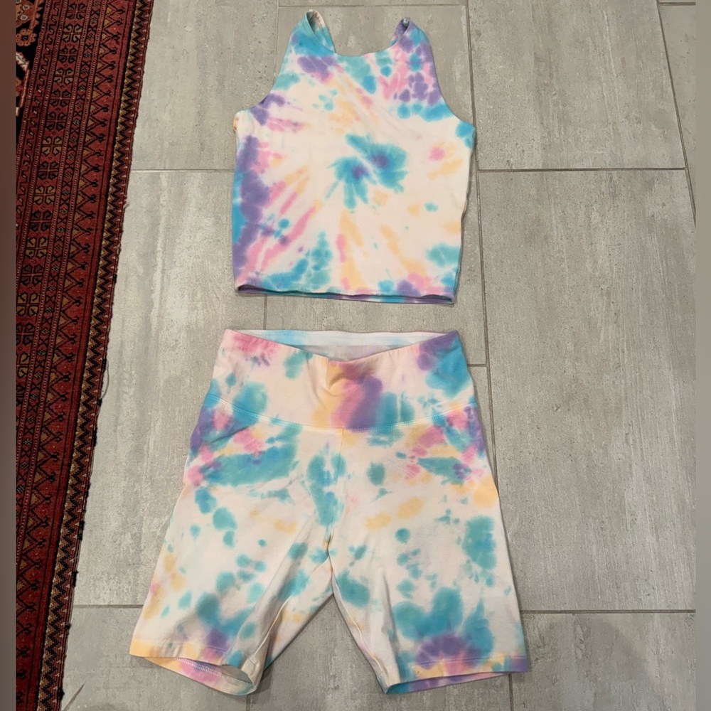 Abercrombie & Fitch Top and Inc. Bottom Pastel Tie-Dye Set